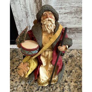 Vintage Santa’s World Kurt S Adler Old World Paper Mache 10” Santa in Box 1987